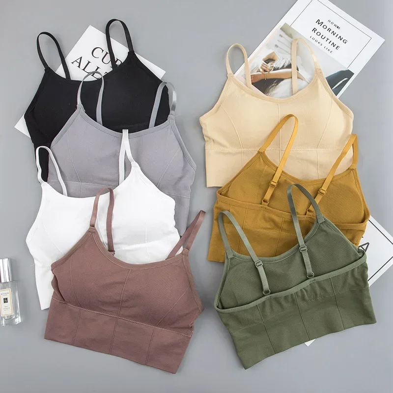 Backless Sportswear Woman Gym Sports Bra Seamless Womens Underwear Adjustable Shoulder Strap Inner Padded Yoga Vest Bralette