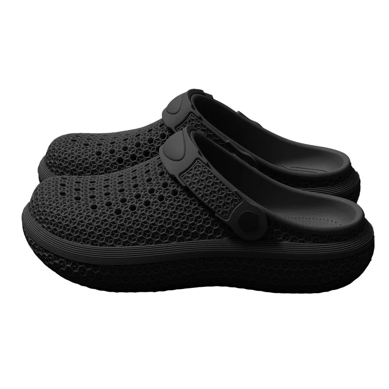 Men Honeycomb Texture EVA Clogs 4cm Thick Sole Breathable Hole Slippers Adjustable Strap Beach Garden Shoes view 6