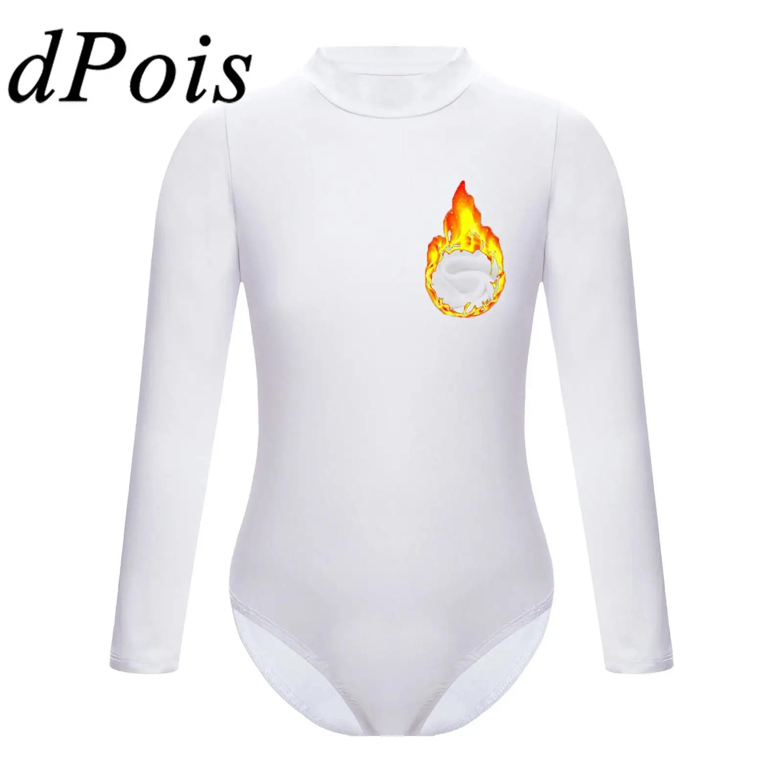 Girls Fleece Lined Thermal Underwear Ballet Dance Top Gymnastics Leotard Dancewear Figure Skating Training Costume Yoga Bodysuit