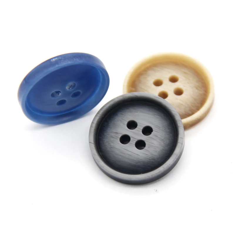 15mm 20mm Round Black Resin Men Coat Sewing Buttons For Clothing Suit Pants Sweaters Decorations Handmade Accessories Wholesale