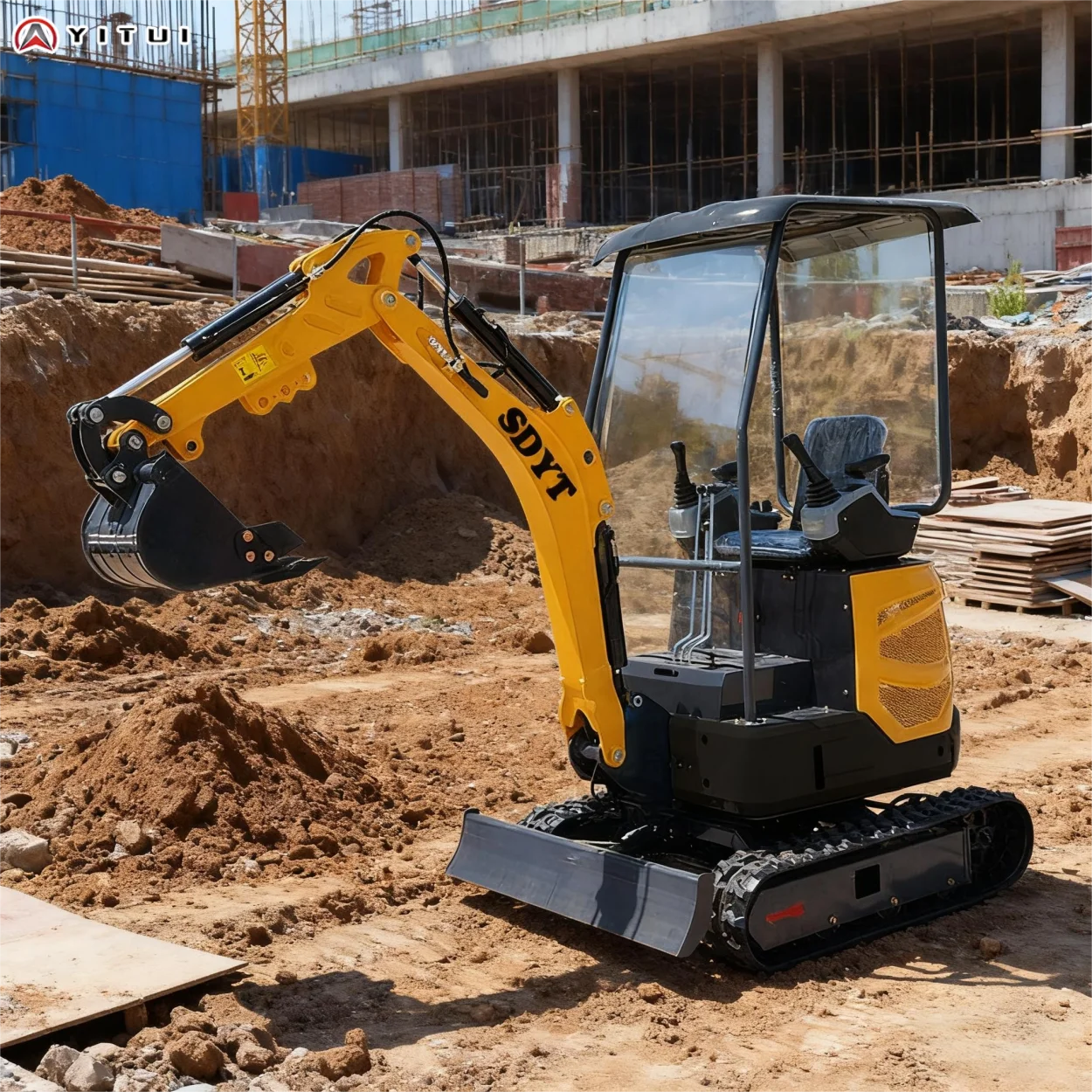 Hot selling mini excavators 1.2 ton Customized Kubota engine 1.5 ton and 2 ton crawler excavators with multiple accessories