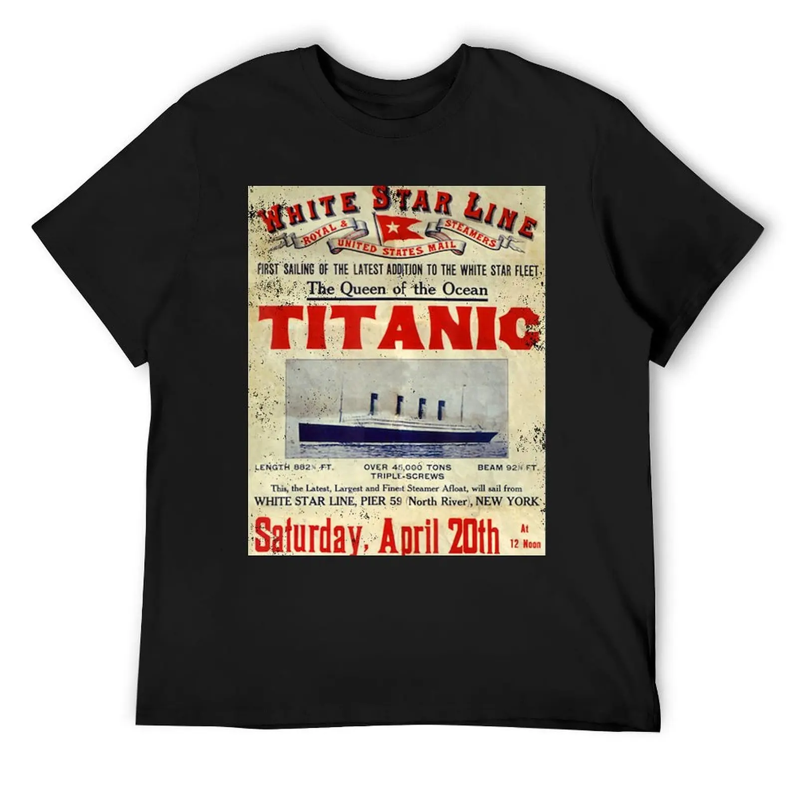 

Titanic Sailing Gift Poster V T-Shirt summer 2025 blue archive plus size clothes new gifts and t-shirts clothing for men