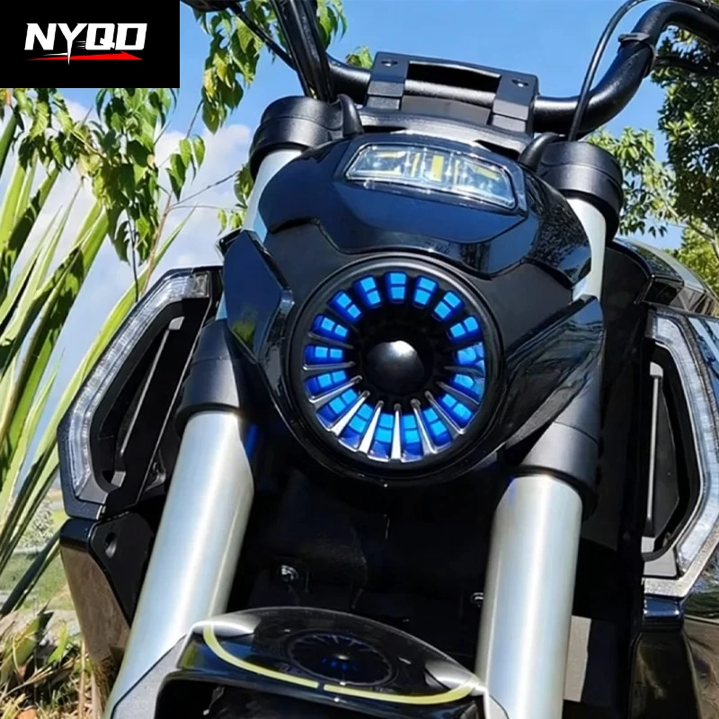 Aftermarket Waterproof LED DRL Air‑Intake Light Ring For BENDA LFC700 Motorcycle Daytime Running Lights Modified Parts