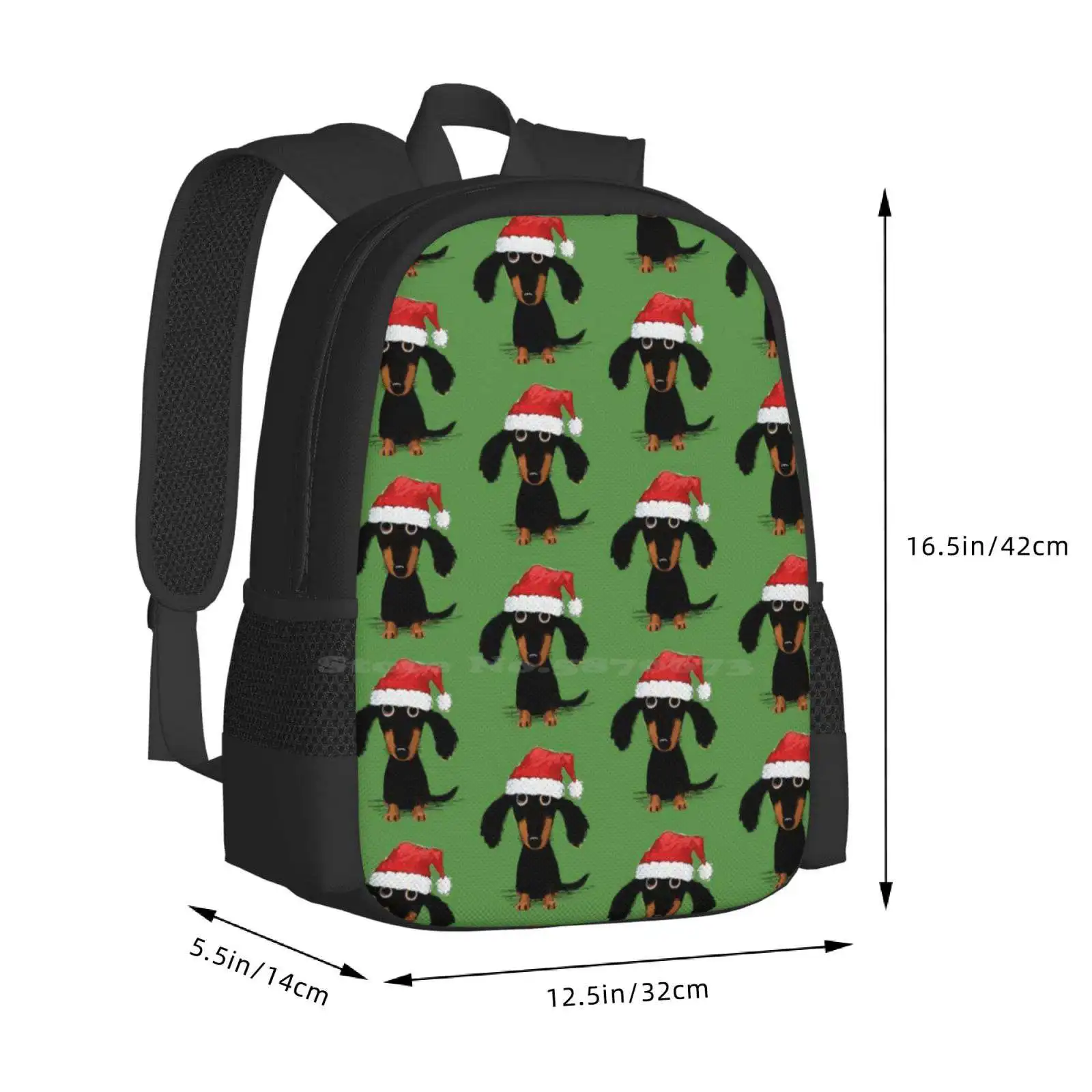 Doxie Clause Santa Dachshund | Funny Wiener Dog Christmas Bag Backpack For Men Women Girls Teenage Pets Animals Christmas