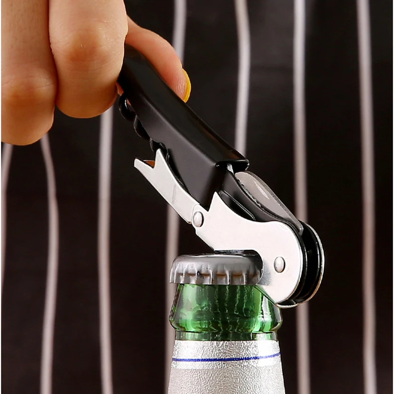 Red Wine Opener, Stainless Steel Opener, Double-Hinged Opener, Professional Bar Accessories, Suitable For Waiters And Bartenders