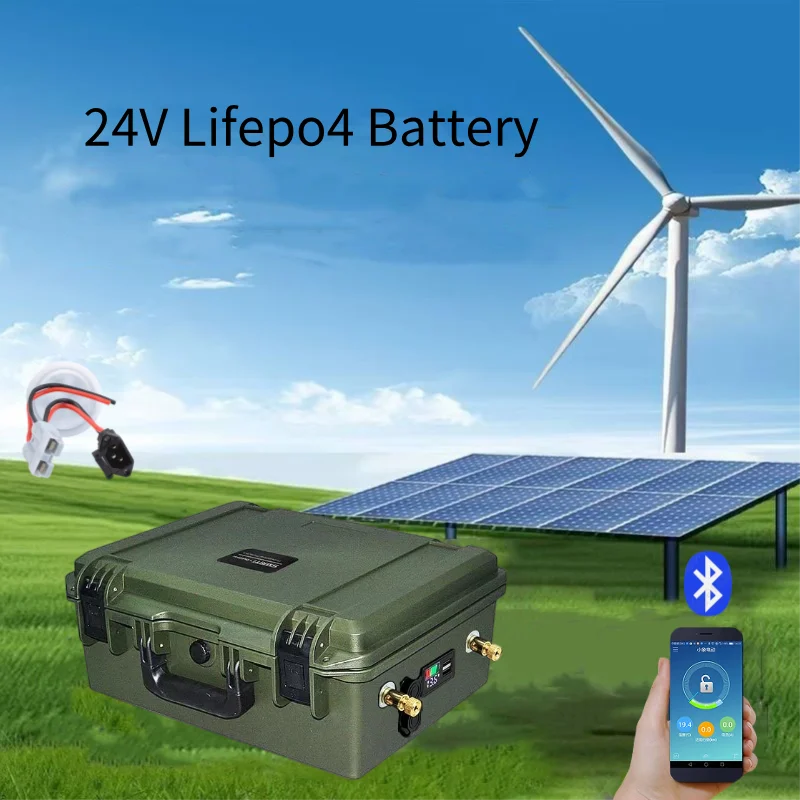 24V 100AH 120AH 150AH 200AH LiFePO4 Battery 24V lifepo4 battery 24v lithium battery Lithium iron phosphate battery with Charger