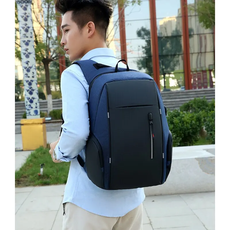 Large Capacity Waterproof Men Business Travel Bag Laptop Backpack Laptop Notebook Bag Travel Backpack with USB Charging Port