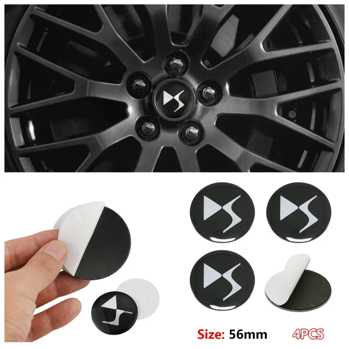 

56 мм для DS SPIRIT DS2 DS3 DS4 DS5 DS6 DS7 Автоаксессуары Автомобильная центральная крышка ступицы колеса Эмблема Накладка на колесо Наклейки