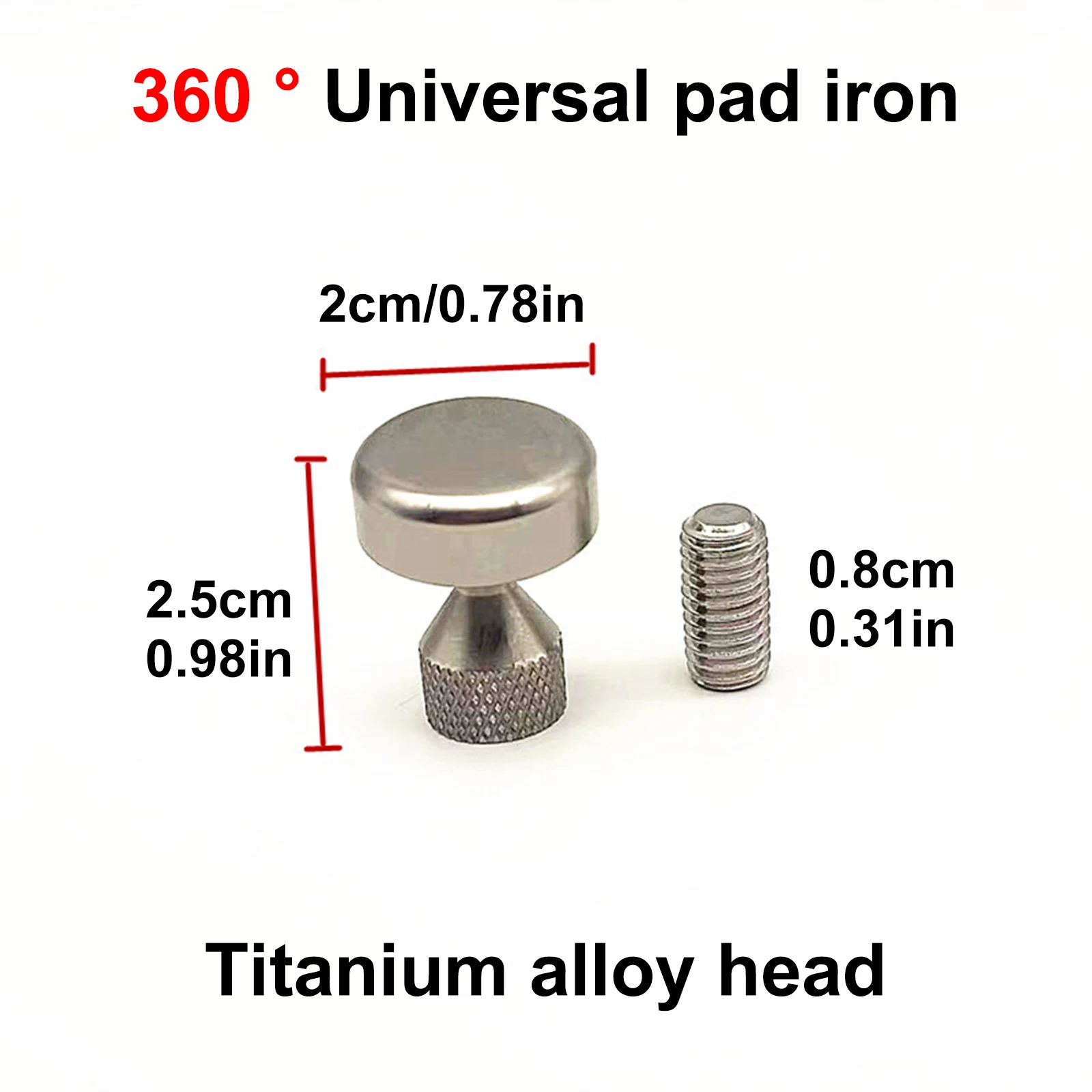 Paintless Dent Removal Tool Pulling Tabs Rotatable Head Titanium Alloy Puller Tabs For Hail Damage Body Maintenance Dent Repair