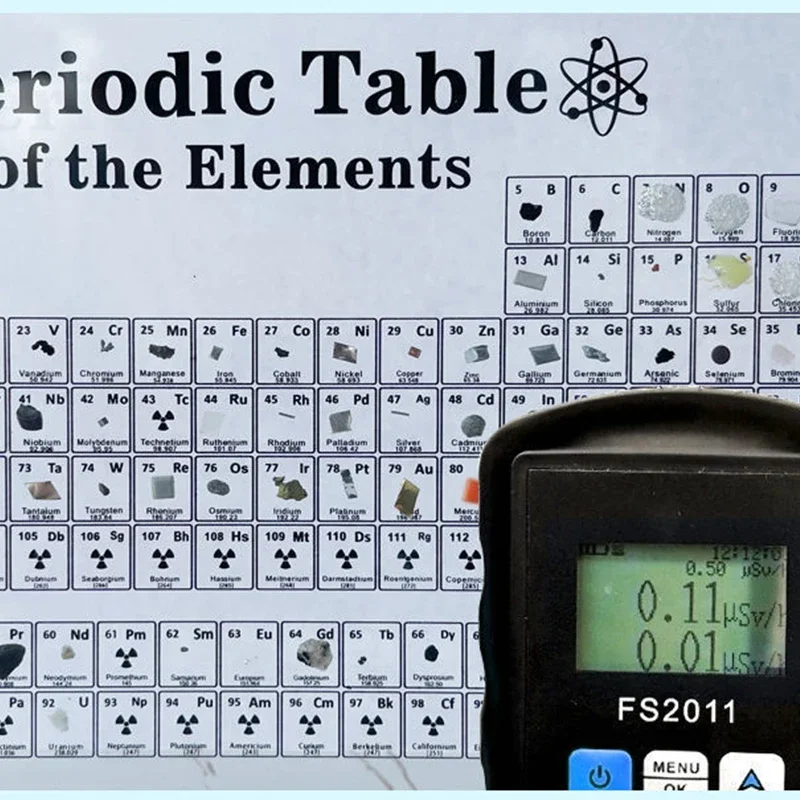 Acrylic Periodic Table with Real Elements Chemical Mendeleev Periodic Table of Elements Samples Inside Chemistry Materials Craft