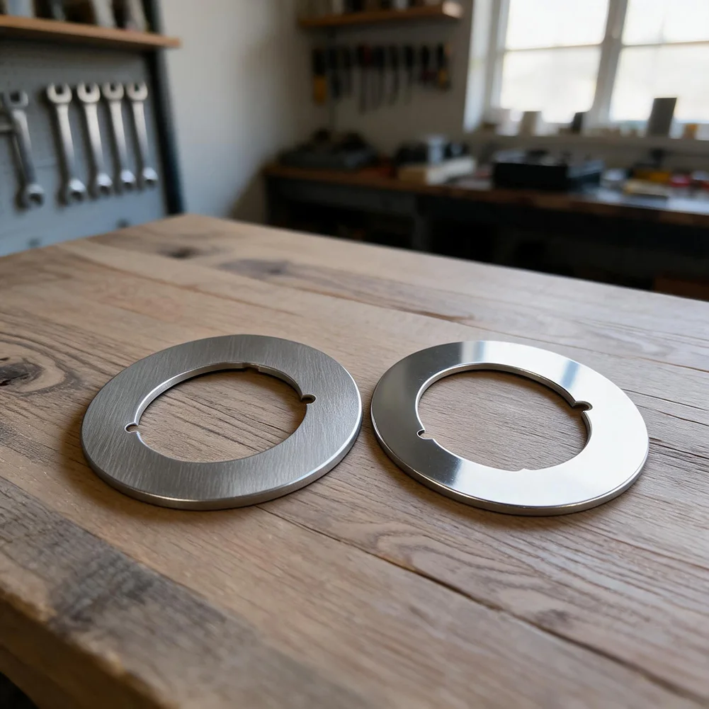 Stainless Steel Round Door Knob Plate for Stabilizing Wobbly Locks and Correcting Misalignment on Interior and for exterior