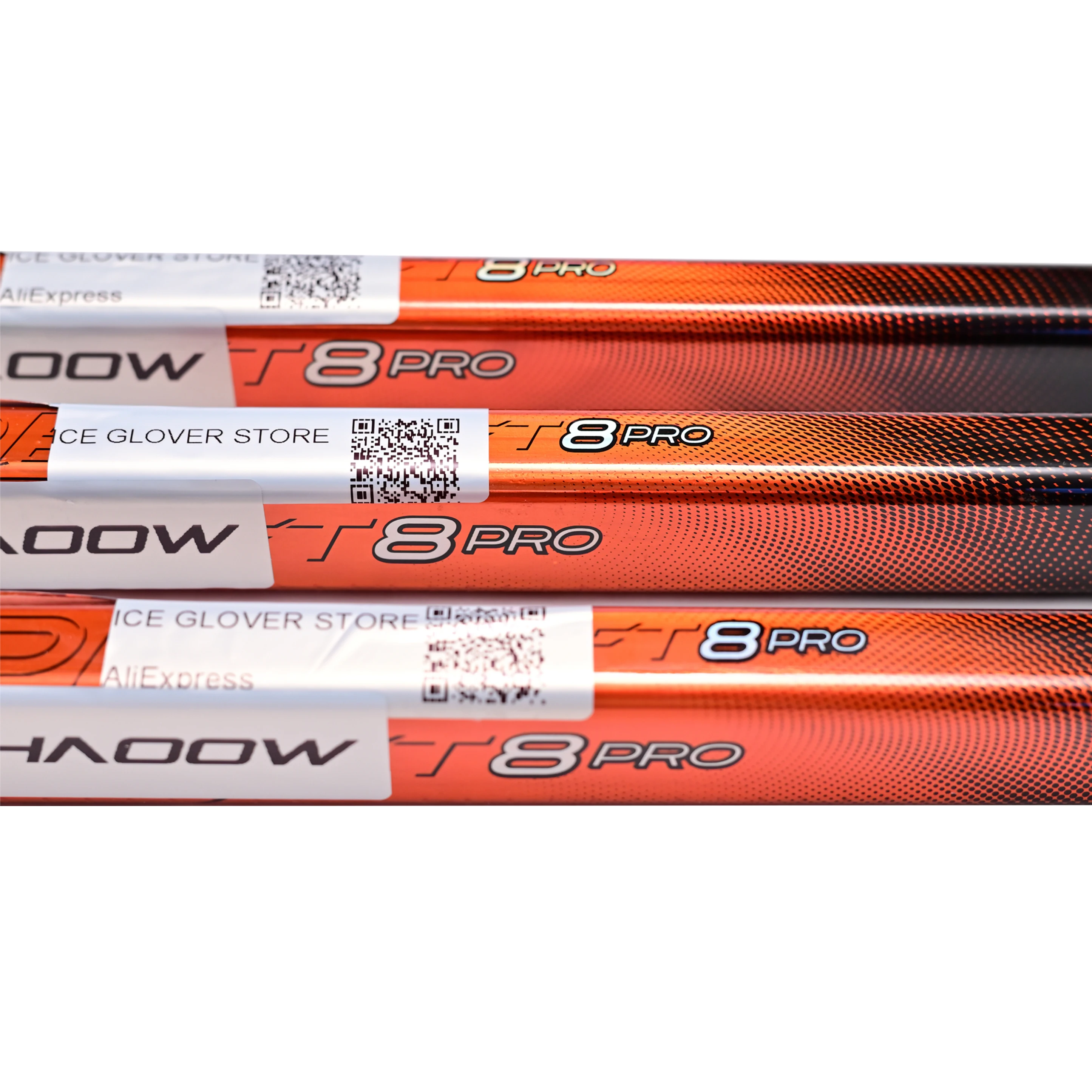 

[2-Pack][Orange FT8]Silver FT8 Ice Hockey Sticks Senior Adult Pro Series FT8 pro P29 P28 P90TM Carbon Fiber Grip