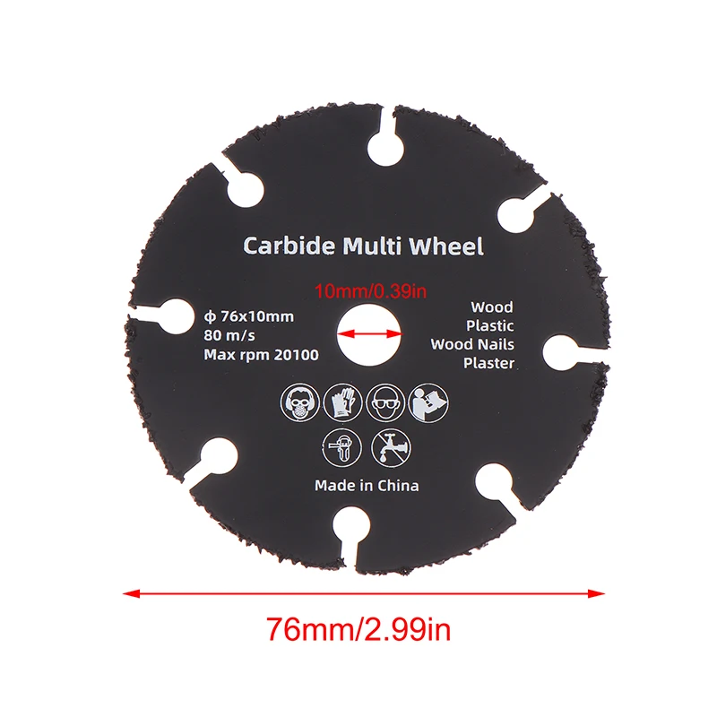 3 بوصة قرص نحت الخشب ، عجلات قطع بلاستيكية ، شفرة منشار دائري الكربون الصلب يميل الجص أسطوانة تقطيع زاوية طاحونة