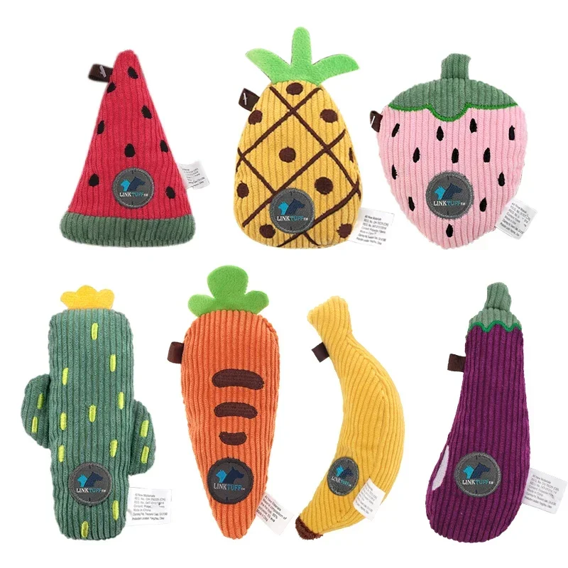 

Pet Dog Voice Interaction Chewing Teeth Watermelon Strawberry Fruit Series Plush Pet Supplies dog Toys for small dogs