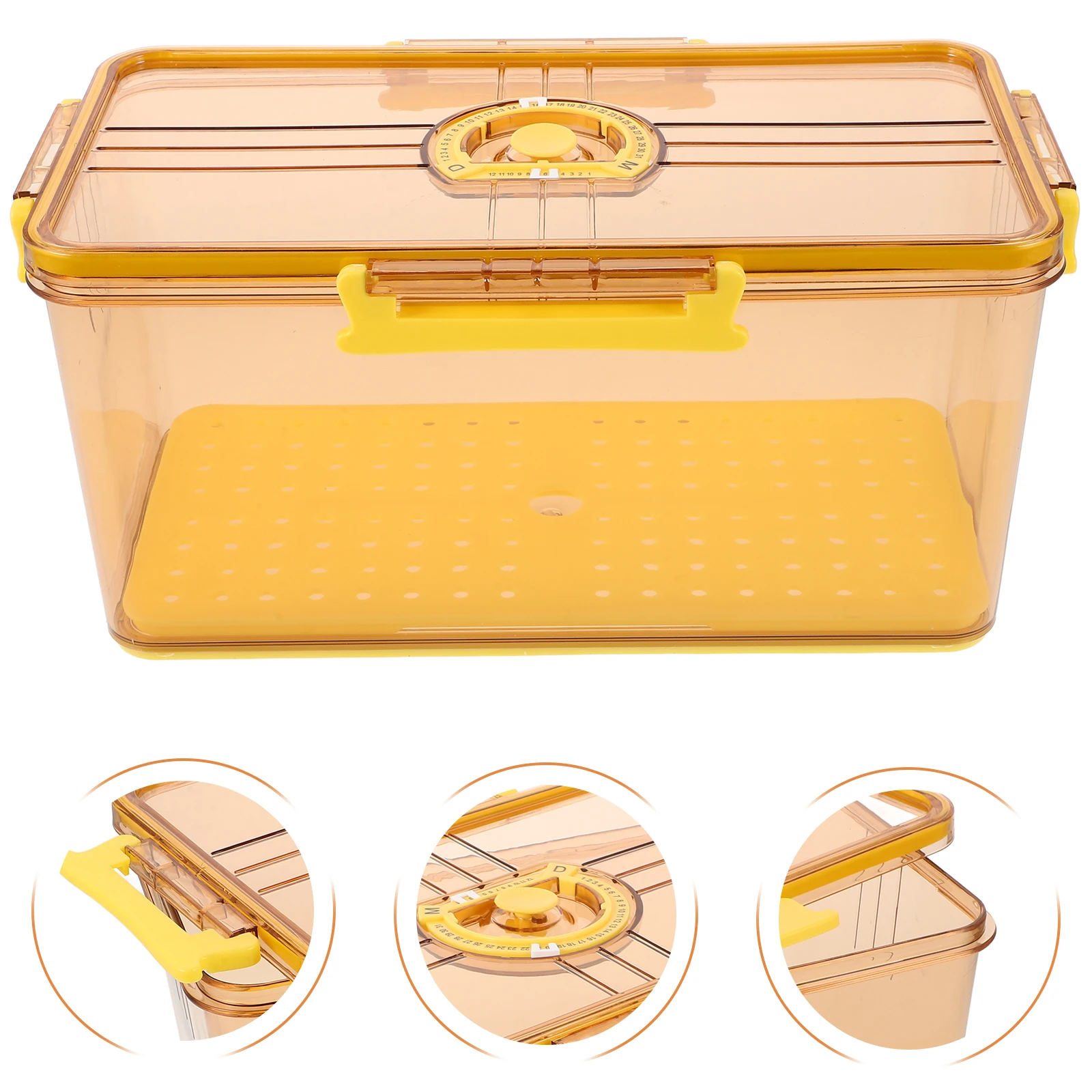 

Bread Storage Container Sealed Fridge Food Containers Vegetable Fruit Reusable Kitchen Pantry Storage Bin Timing Recording Bread