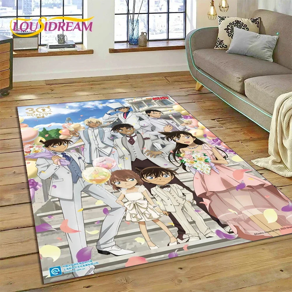 Anime Detective Conan Cartoon Carpet Rug for Bedroom Living Room Home Sofa Decoration,Children Game Large Decor Floor Mat Gift