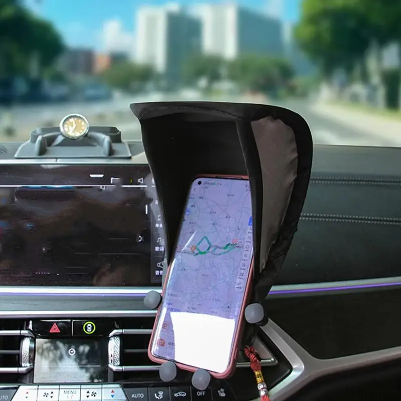 Mobile Phone Sunshade for Reduced Sunlight Reflection description 6