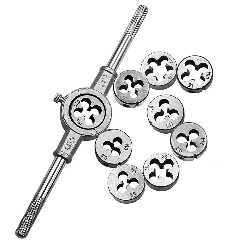 20 pieces of manual tools for cutting internal and external threads, alloy steel wire cone sleeve thread repair wrench kit