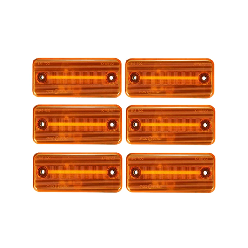 6Pcs Yellow Car LED Side Marker Light Turn Signal Light for Iveco Fiat Ducato Citroen Peugeot Boxer Renault VOLVO Truck