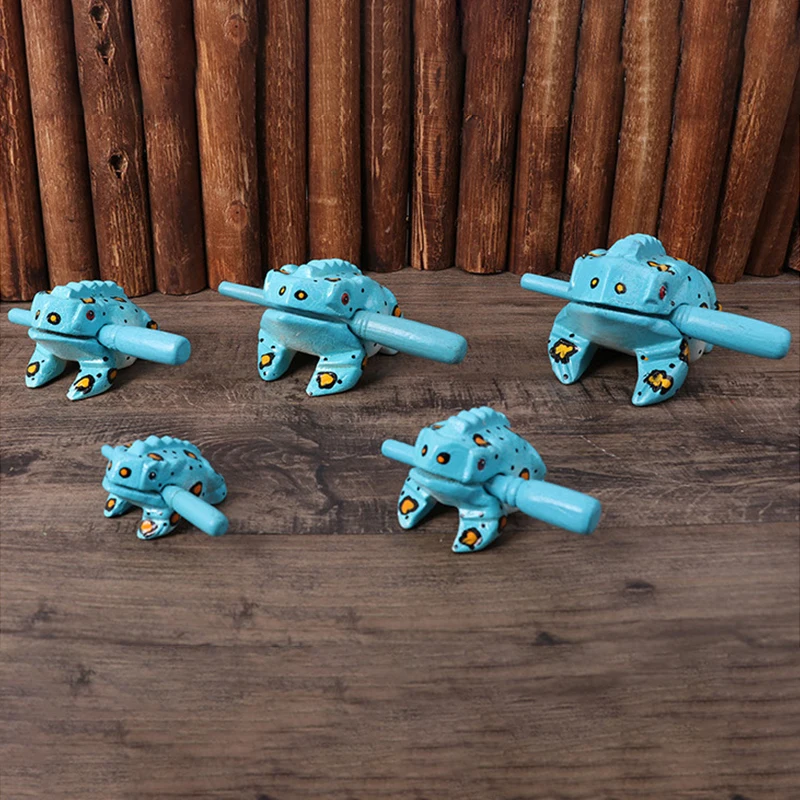 تايلاند الملونة نحت الخشب الضفدع التقليدية خشبية محظوظ كروكينج آلة موسيقية مكتب منزلي ديكور الحرف المحظوظة #5