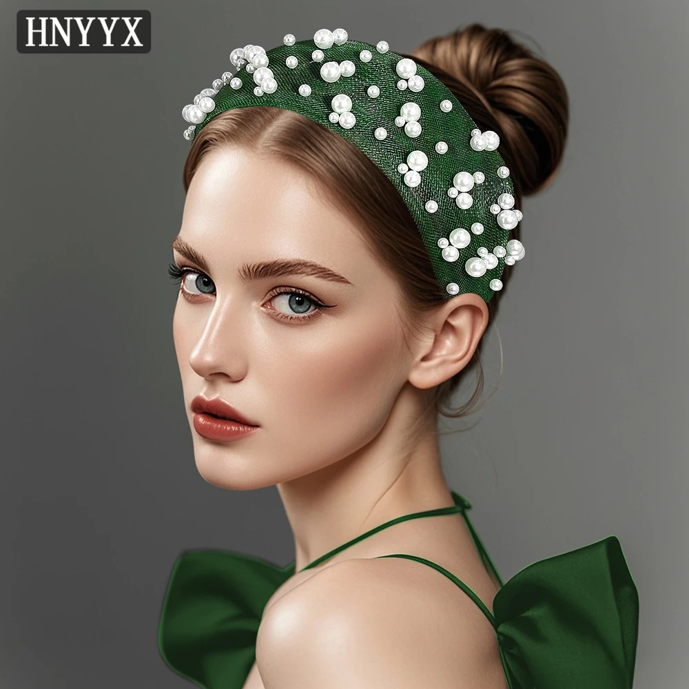 YouLaPan رائعة العروس الزفاف الدانتيل عقال اليد مطعمة اللؤلؤ مزين أنيقة السيدات مأدبة حزب أغطية الرأس YXA06