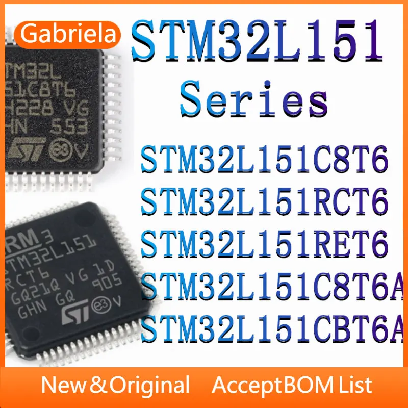 STM32L151C8T6 STM32L151RCT6 STM32L151RET6 STM32L151C8T6A STM32L151CBT6A STM32L STM32L151 Microcontroller  IC Chip