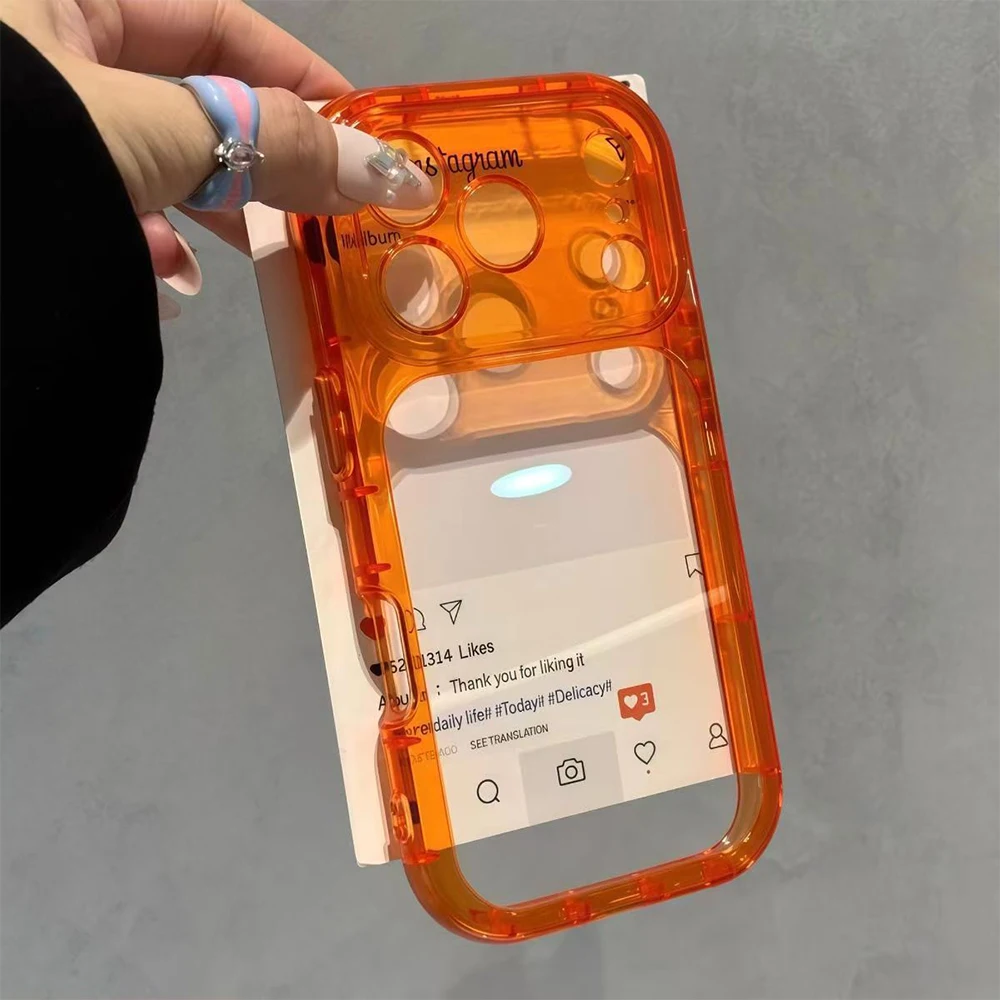 Modische Airbag-Schutzhülle, stoßfest, transparent, für iPhone 18 17 16 15 14 13 12 11 Pro Max, klare Hart-PC-Rückseite, weicher Rahmen. – Detail 6