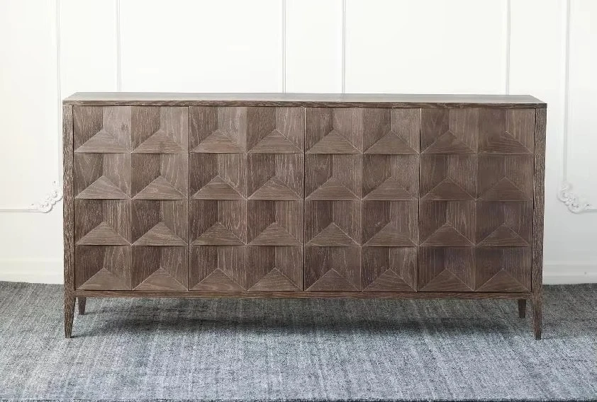 High Quality Wood Coastal Cabinet Dark Brown Home Sideboard Cabinet Designer Cabinet