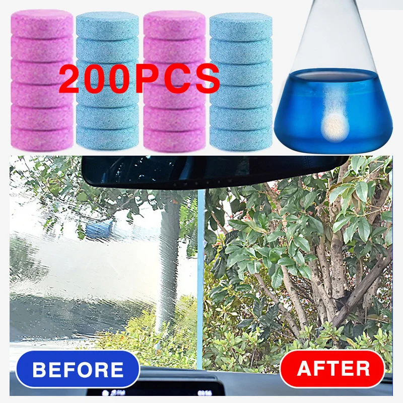 

Car Windshield Cleaner Effervescent Tablet Universal Window Glass Washer Fluid Concentrated Solid Set Remove Stains