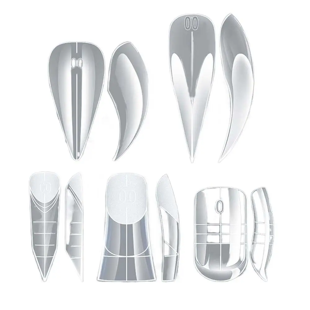 New Multiple Shapes Available Dual Form Molds Acrylic Full Coverage Nail Extension Molds Reusable DIY Nail Molds Home