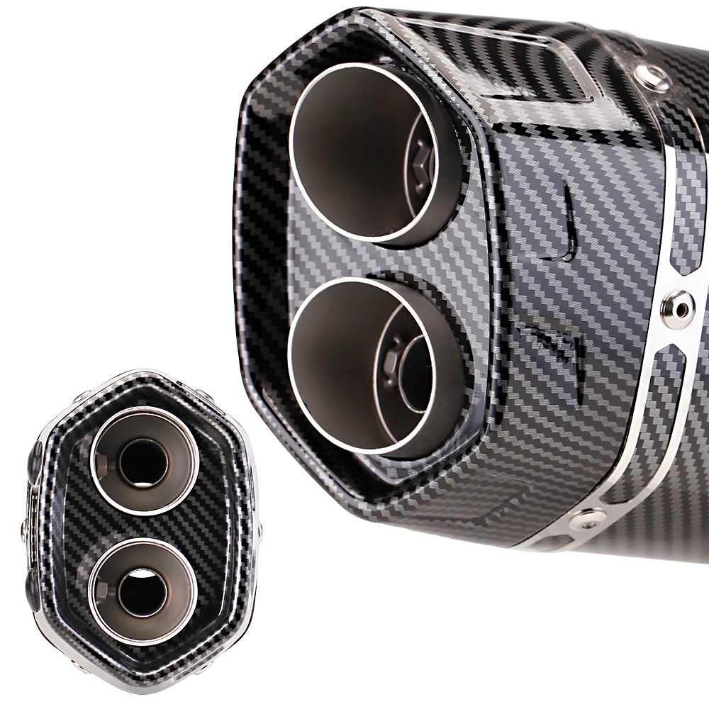 38-51MM Universal Exhaust motorcycle Escape Moto Muffler pipe  Scooter nmax R3 NC750X CBR650 force155 tmax 500 ZX6R r1 - view 5