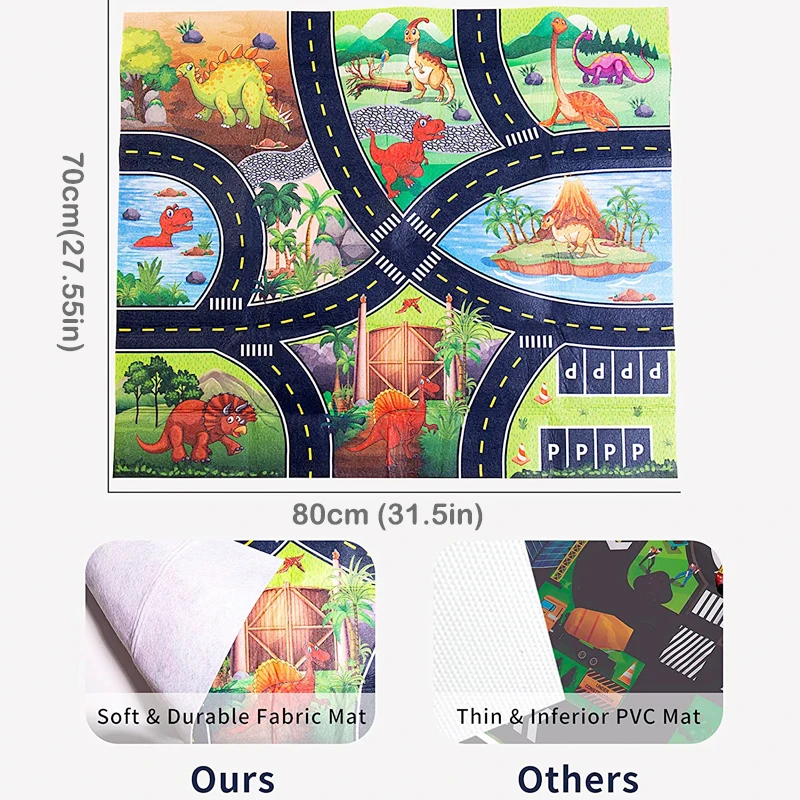 Dinosaurusspeelgoedsets, realistische Dino-figuren speelset voor jongens en meisjes, grote activiteitenspeelkleed, boomfiguren, geweldige cadeaus voor kinderen