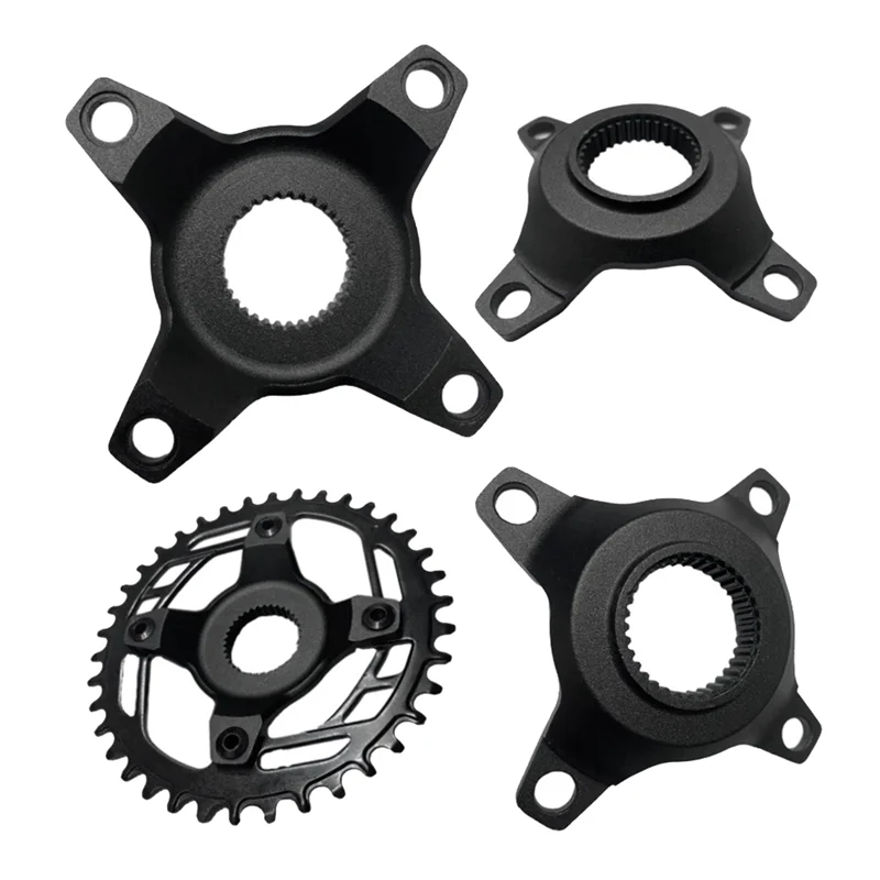 A26P E-BIKE mid motor chainring adaptador aranha anel de corrente adaptador 104bcd bicicleta pedaleira para bafang m500 m510 m600 m620 g510