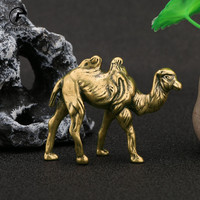 Vintage Brass Desert Camel Small Statue Desktop Decoration Ornament Animal Figurines Children Toy Gifts Living Room Decor Crafts