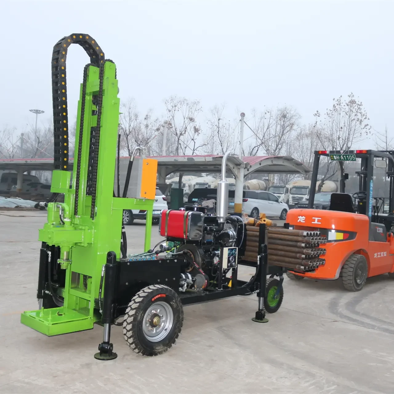 2025200m Deep Hole Water Well Drilling Rig With Mud Pump for Worldwide Underground Borehole Machine Equipments