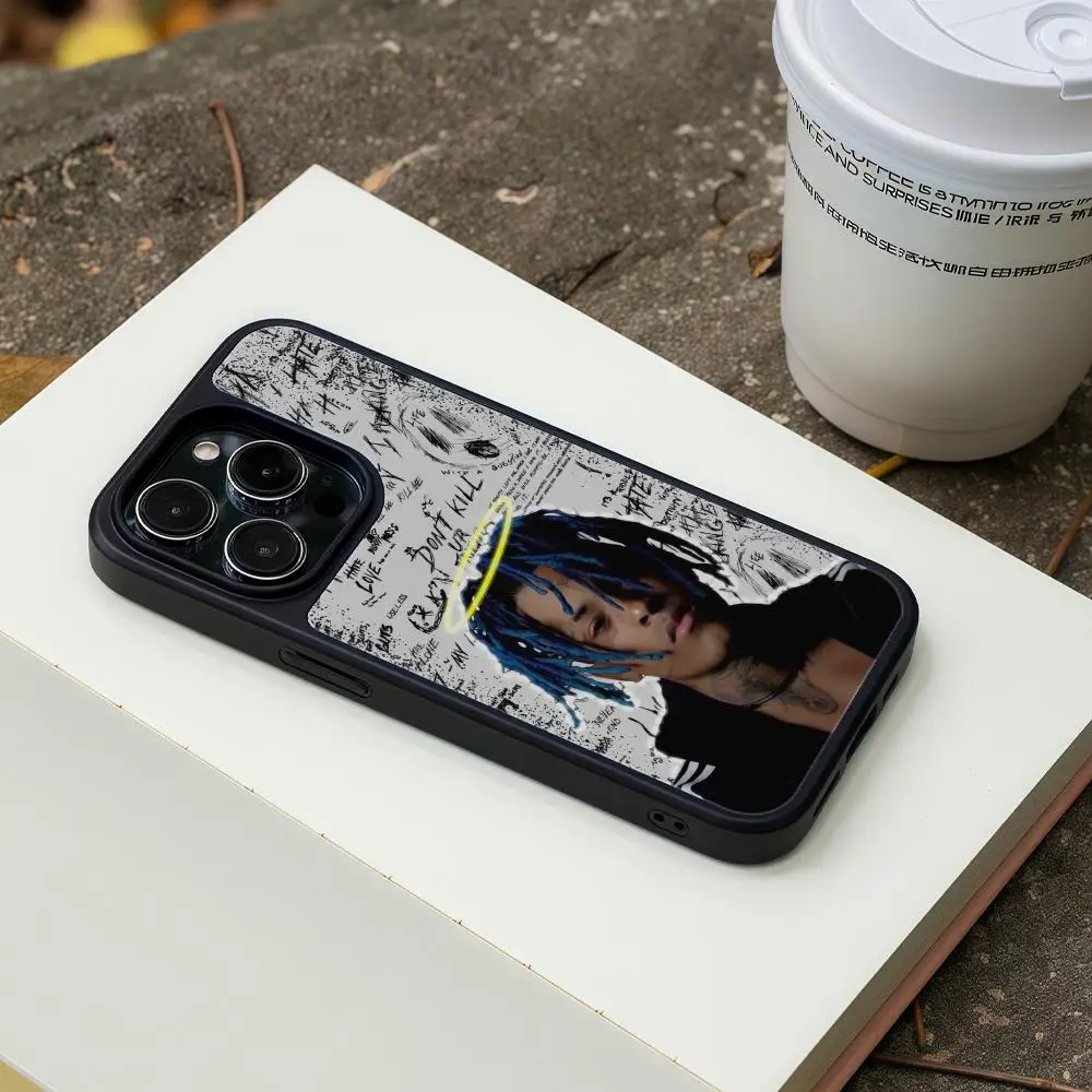 X-XXXTentacionS Rapper Skins Phone Case For iPhone 17 16 15 14 13 12 Pro Max Plus Black Frame Acrylic Carbon Fiber Hard Shell