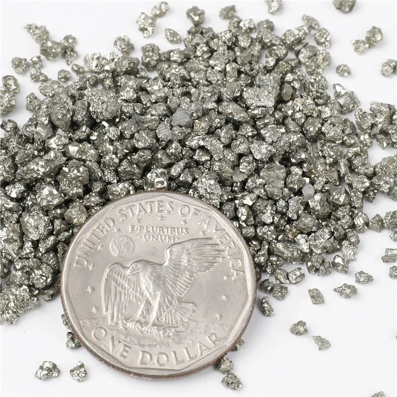 Pyrite Crystal Mini Chips Crystal Granules Fool\'s Gold Iron Pyrite Raw Mineral Specimen Crafting Decor 5-9mm
