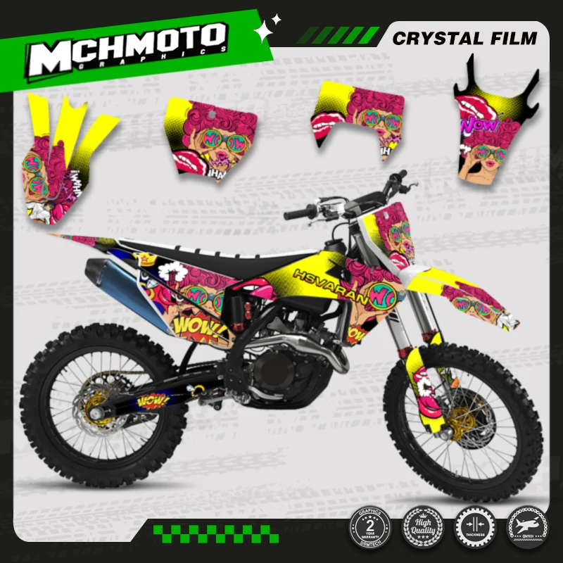 MCHMFG Custom Team Graphics Decal Stickers Kit For Husqvarna TC FC TX FX FS 2019 2020 2021 TE FE 2020 2021 2022