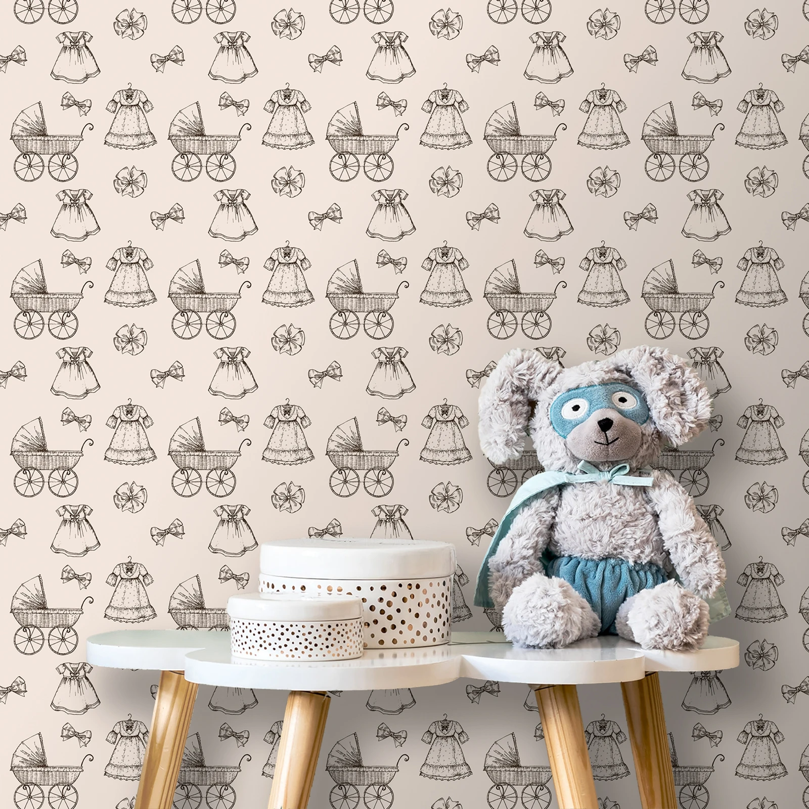 Adorable Baby-themed Wallpapers Home Decor Luxury For Walls,Delightful Baby Room Peel And Stick ,Adhesive Wallpaper Of Kids Room