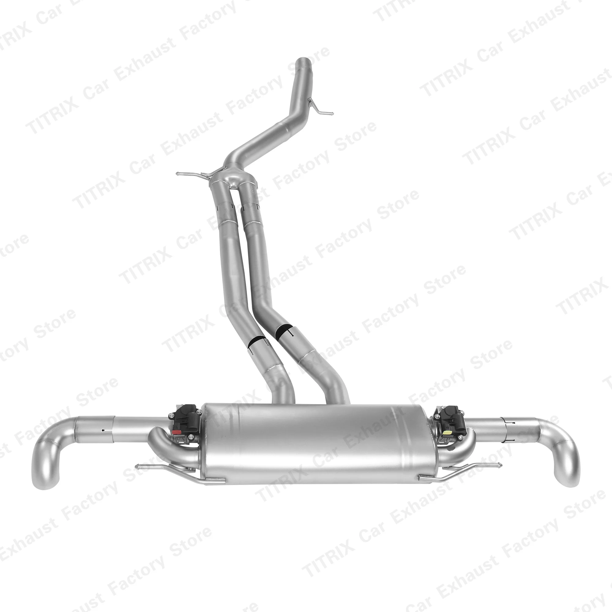 Valvetronic Catback Exhaust Pipe For Audi Q8 3.0T Performance Muffler Stainless Steel Mid Pipe + Rear Muffler Exhaust Pipe