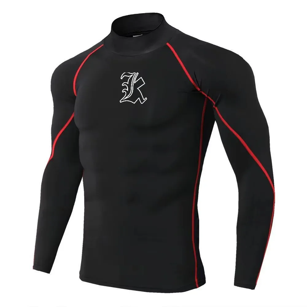 Men Sport T-shirt Quick Dry Bodybuilding Running Shirt Long Sleeve Compression Top Gym T Shirt Men Fitness Tight Men Underwear