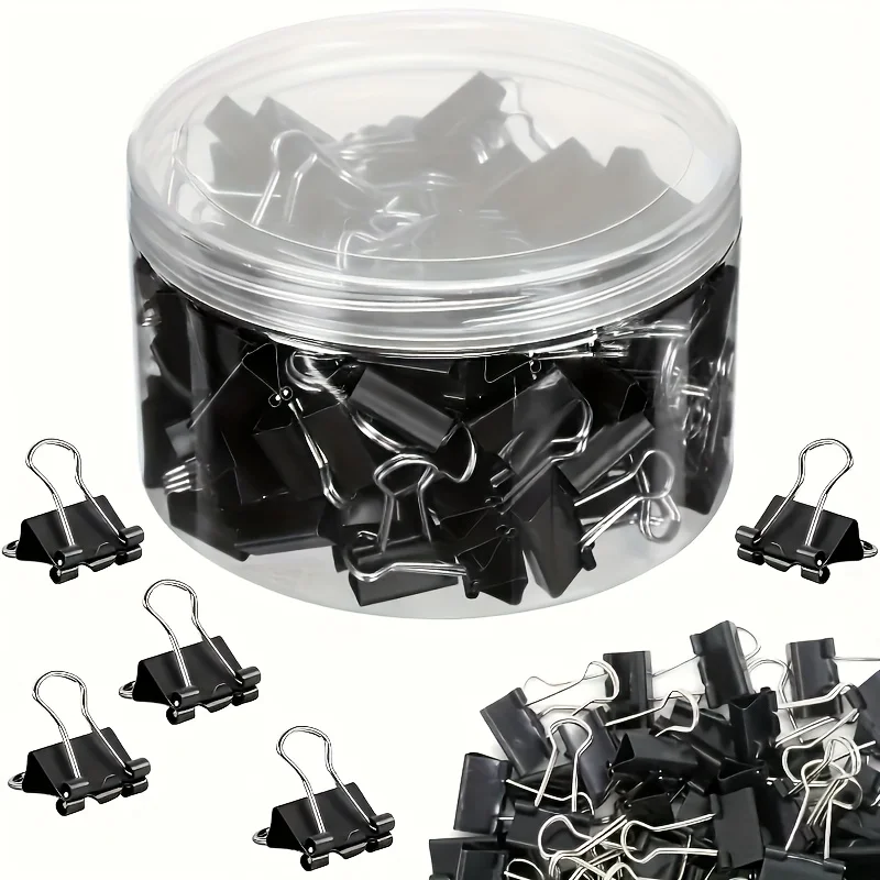 Colored & Black Binder Clips Office Document Fasteners Long Tail Reverse Tail Clips Paper Organizer For Office School Stationery