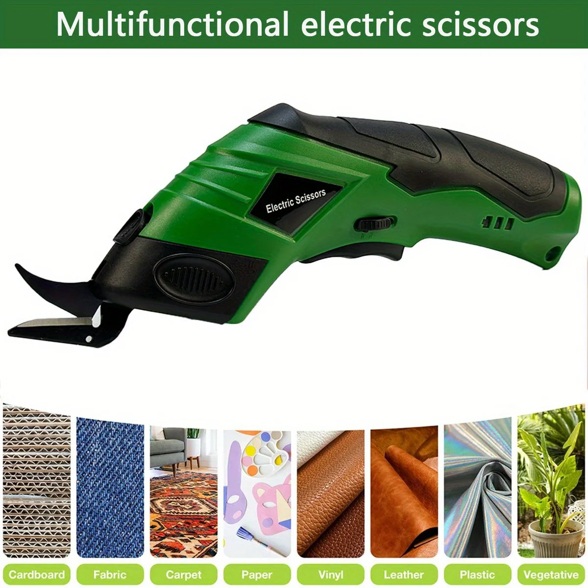 

Compact Cordless Electric Scissors - Rechargeable, Ergonomic Handle for Faux Leather & Fabric Cutting, High-Speed 10000RPM