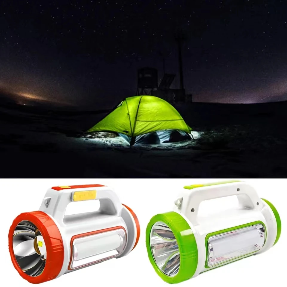 Flashlight LED portable light outdoor searchlight long-range multifunctional USB charging high-power camping emergency lighting