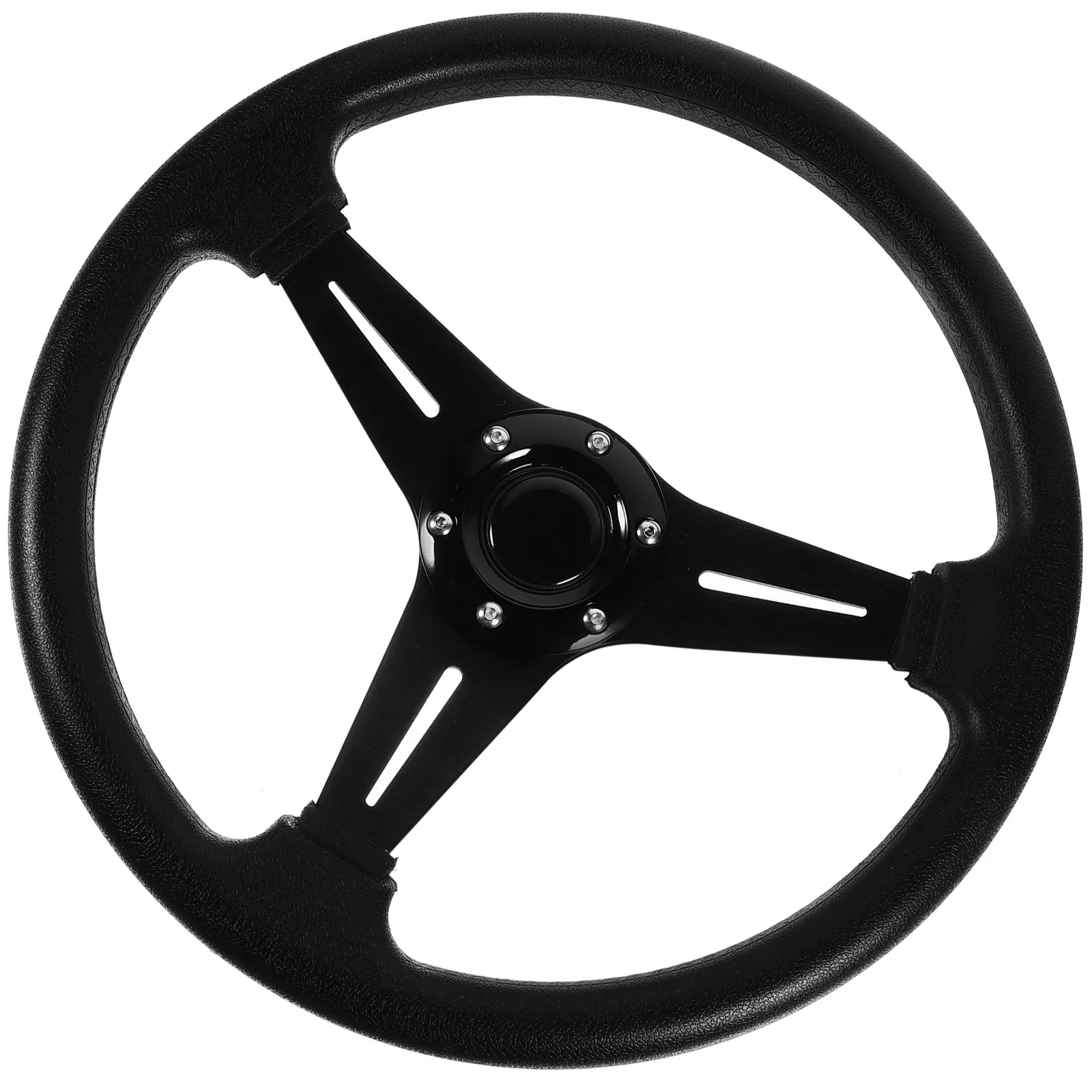 

Quick Release 14 Inch Steering Wheel Universal Racing Car Steering Wheel PU Stainless Steel Automotive Accessory