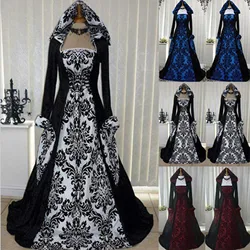 Costume Wicca Witch Medieval Dress Women Adult Plus Size Scary Cosplay Gothic New Wizard Halloween Costumes For Women