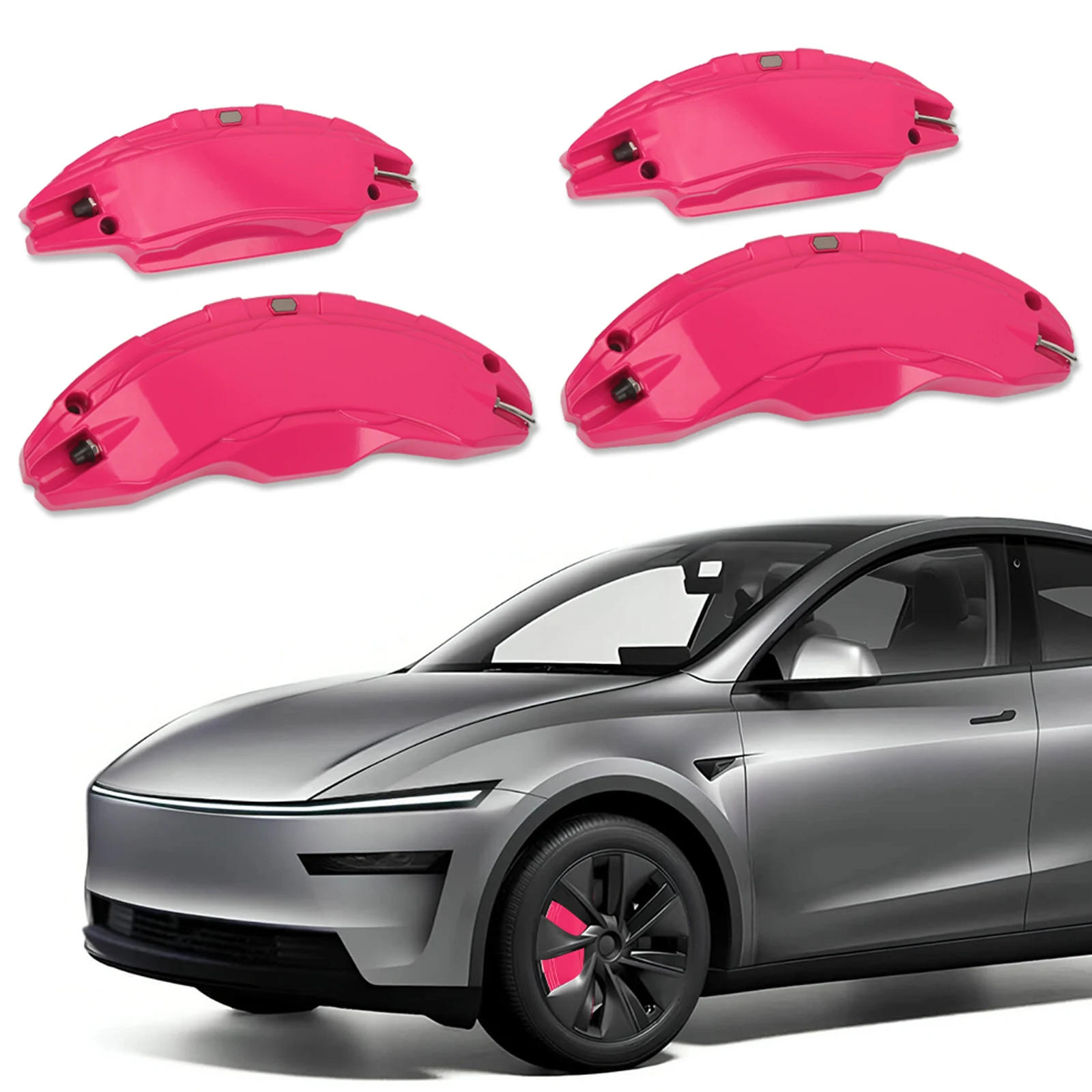 

New Brake Caliper Covers Kit for Tesla Model Y Model Y Juniper 2025 2026 4Pcs Kit Aluminum Alloy Caliper Covers ﻿