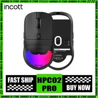 Ironcat Hpc02 Pro Wireless Mouse Dual Mode Transparent Paw3395 Hot-Swap Gaming Mouse Rgb Silencing Ergonomics Mice Pc Gamer Gift