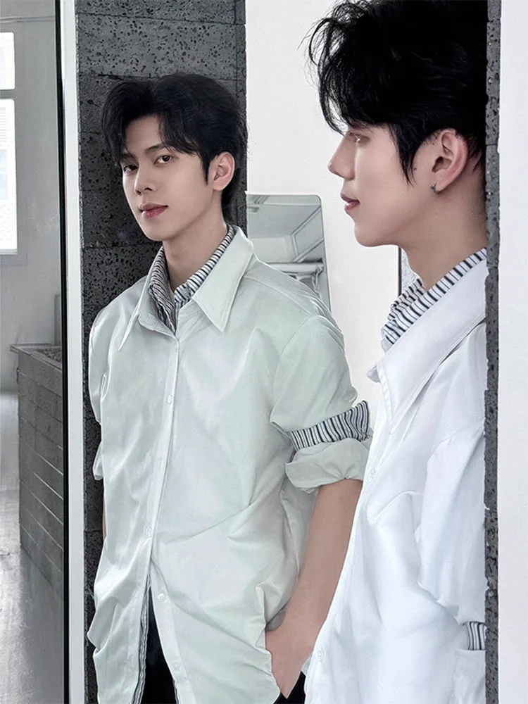 

Men's Striped irt Design Sense Fibone Pad oulder Splicing Outerwear Casual Loose Fit Long Sve Regular Length Cardigan