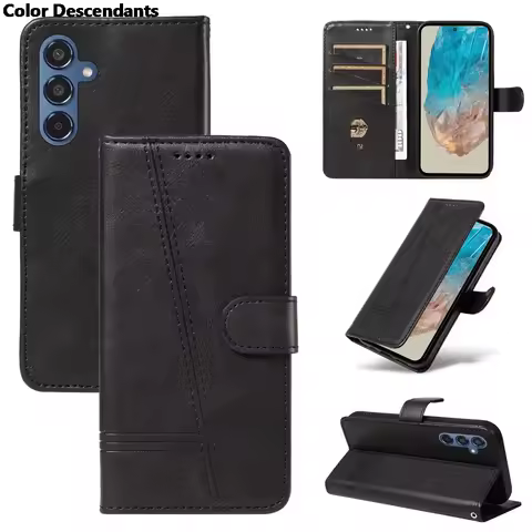 Wallet Fantastic Card Slot Flip Leather Case For Samsung Galaxy A22 A32 A12 A52 4G A02S A72 A52S A22S 5G Phone Bag Cover Line